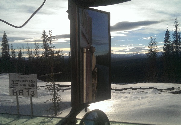 Frac hauling. Buckinghorse Rd. Northern BC.