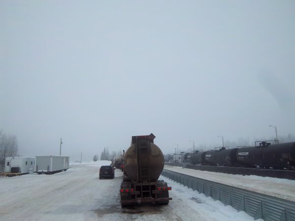 Crude Oil Hauling. Rail yard