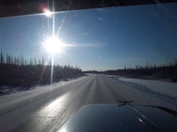 Crude Oil Hauling. Icy roads