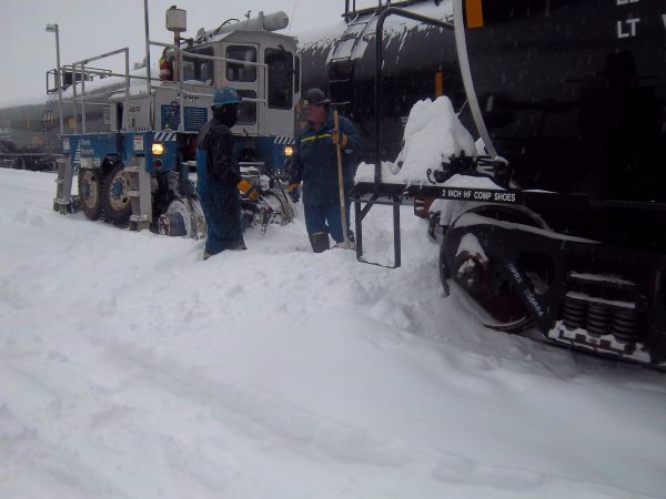 Crude Oil Hauling. Crude oil rail yard.