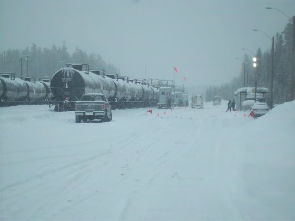 Crude Oil Hauling. Tranloading crude oil rail yard.