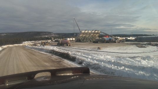 Frac Hauling Alaskan highway northern BC