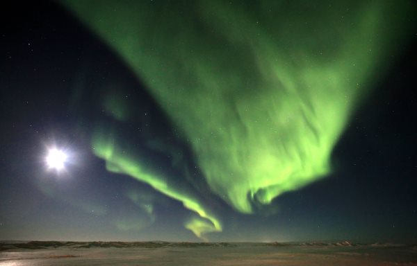 Ice road Trucking e-book preview 1. The northern lights over Northwest Territories Canada.