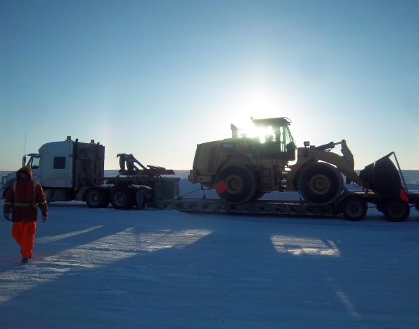 Ice Road Drivers. Quick pre trip at -50