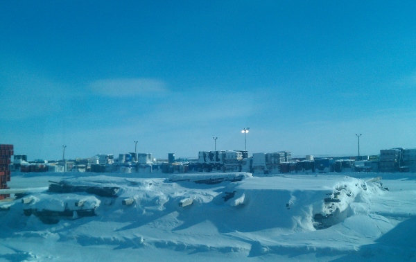 Ice Road Loads. Diamond mine storage