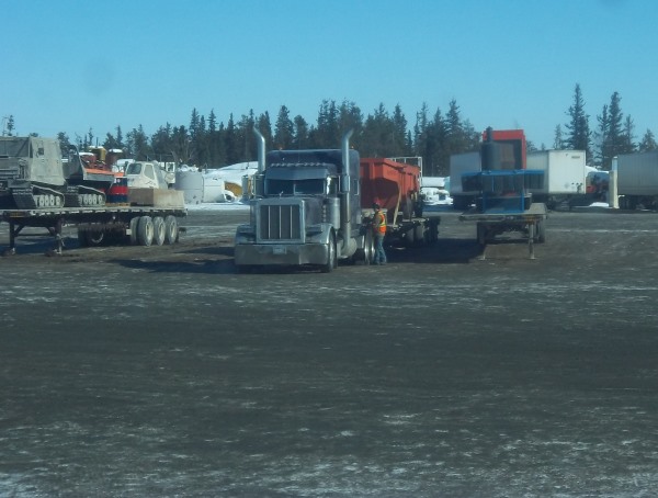 Ice Road Drivers. Final inspections required to travel on the ice road.