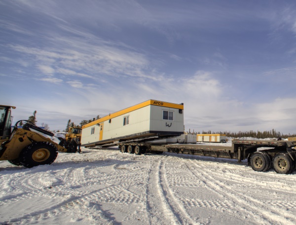 Ice Road Loads. Loading up a shack for the ice roads journey