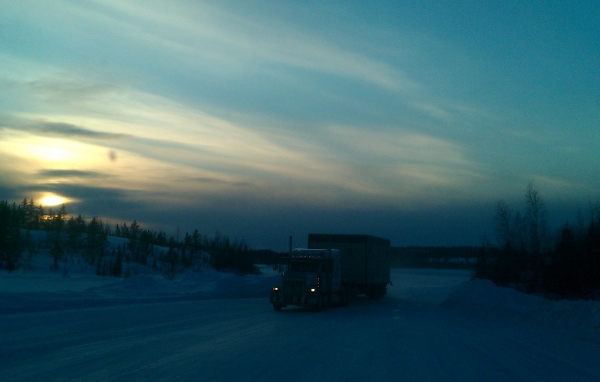 Ice Road Loads. Narrow sections of the ice road